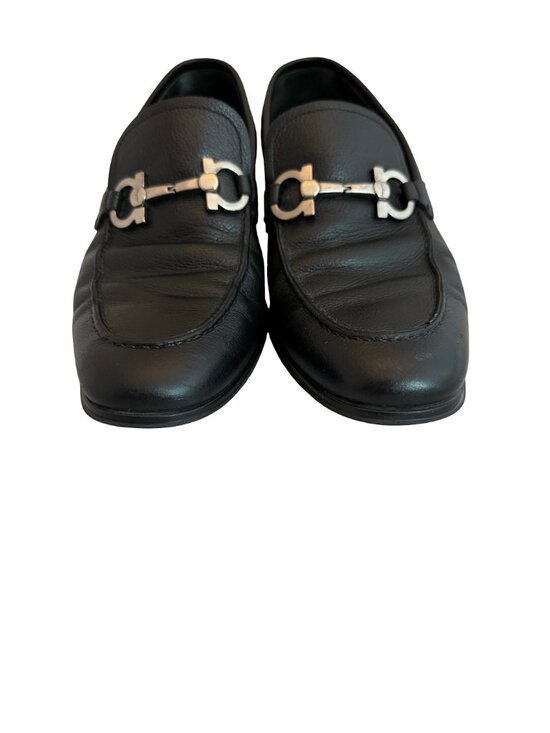 Salvatore Ferragamo Flori 2 Pebbled Leather Loafers Dress Shoes Size 8.5 EE 2E main image 12